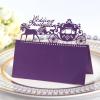 TROYSINC 100-Piece Wedding Place Cards, Royal Carriage Pattern, Black view 3