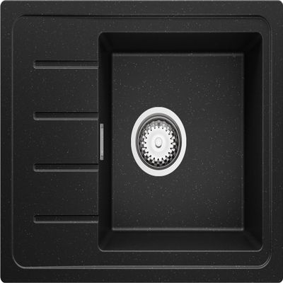 PRIMAGRAN Sink for 45 cm+ Base Cabinets + Drain Kit, 55 x 44 cm