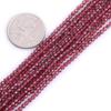 Gem-Inside 2 mm Natural Red Garnet Quartz Crystal Gemstone Faceted Spacer Beads for Jewelry Making, 15 in Strand view 4