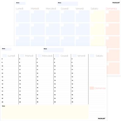 PACKLIST Weekly + Monthly Desk Planner – Two A4 Planners