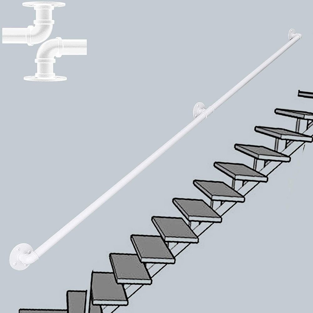 LQX Stair Handrail Kit, Indoor/Outdoor, Wrought Iron, 400 cm