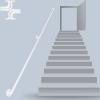 LQX Stair Handrail Kit, Indoor/Outdoor, Wrought Iron, 400 cm view 3