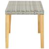ZQQLVOO Gray Poly Rattan and Solid Acacia Wood Garden Bench, 120 cm view 3