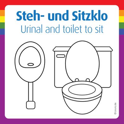 immi 4-Pack Standing & Sitting Toilet Queer Stickers, 98 mm