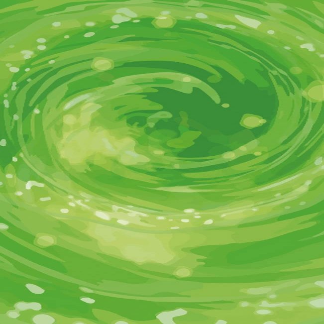 A.Monamour Self-Adhesive Door Wallpaper, 3D Abstract Green Circle Watercolor, 85 x 200 cm