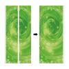 A.Monamour Self-Adhesive Door Wallpaper, 3D Abstract Green Circle Watercolor, 85 x 200 cm view 3