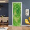 A.Monamour Self-Adhesive Door Wallpaper, 3D Abstract Green Circle Watercolor, 85 x 200 cm view 4