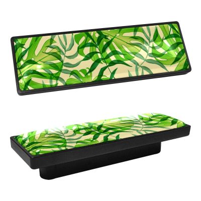 Rectangular Tropical Leaf Cabinet Knobs, 4-Pack