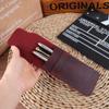 Leather Pencil Case Holder, Handmade Pen Pouch, Crazy Horse Pen Protective Cover, Green (L) view 4