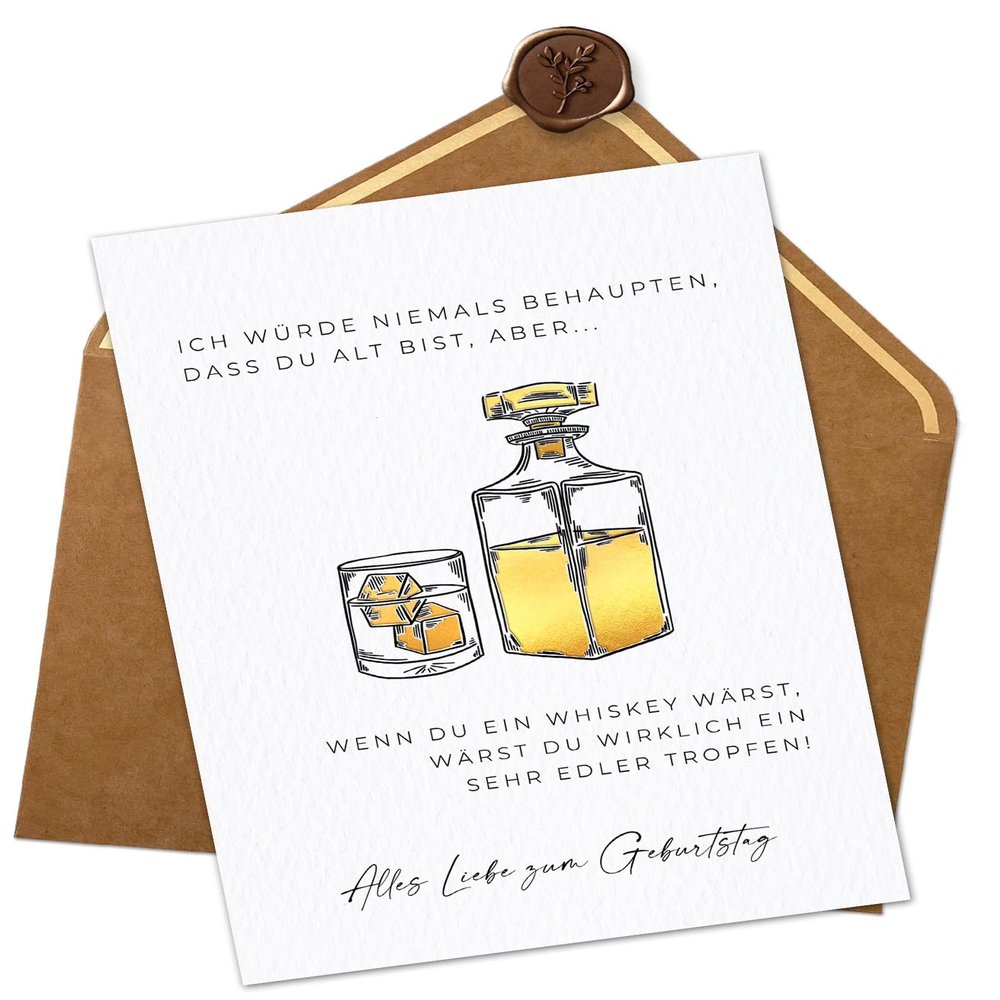 Joli Coon Funny Birthday Card, A6 with Natural Envelope and Wax Seal