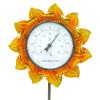 HINAA Sunflower Outdoor Thermometer for Patio, 40.2-Inch Metal Garden Stake Ornament view 1