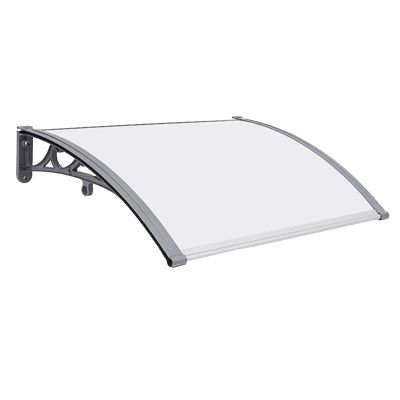 JTSGHRZ Door Canopy with PC Panel and Aluminum Frame, Garden Canopy, Patio Cover, Rain Shelter, 9 Sizes (60 x 80 cm)