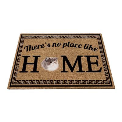 BAGEYOU My Love Doormat with Persian Cat, "There's No Place Like Home", 90 x 60 cm