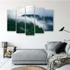 Feeby Canvas Wall Art 200 x 100 cm, 5-Piece Forest in Fog view 3