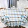 XQSSB Blue Round PVC Oilcloth Tablecloth, Washable, 260 cm Diameter view 1