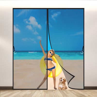 LZHBD Magnetic Insect Screen Door, 215 x 245 cm, Black
