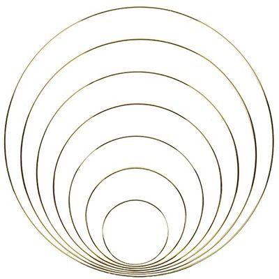 MMLFX 5-Piece Round Iron Metal Hoop for DIY Flower Wreaths and Garlands (Size: 40 cm)