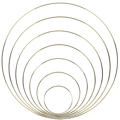 MMLFX 5-Piece Round Iron Metal Hoop for DIY Flower Wreaths and Garlands (Size: 40 cm)