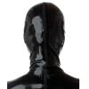 LBYLYH Latex Hood Mask with Zipper, Black, XS view 2