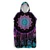 Chickwin Hooded Changing Poncho, 3D Dreamcatcher Surf Poncho, Microfiber Beach Towel, Quick-Drying, Purple Dreamy, 80 x 145 cm view 1