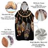 Chickwin Hooded Changing Poncho, 3D Dreamcatcher Surf Poncho, Microfiber Beach Towel, Quick-Drying, Purple Dreamy, 80 x 145 cm view 2