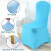 FANSU Stretch Chair Covers for Weddings, Banquets & Parties, Universal Solid Color Dining Chair Covers, Light Blue, 10-Pack view 2
