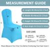 FANSU Stretch Chair Covers for Weddings, Banquets & Parties, Universal Solid Color Dining Chair Covers, Light Blue, 10-Pack view 3