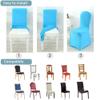 FANSU Stretch Chair Covers for Weddings, Banquets & Parties, Universal Solid Color Dining Chair Covers, Light Blue, 10-Pack view 4