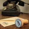 Personalized Round Wooden Address Stamp – Puffin, 40 mm view 4