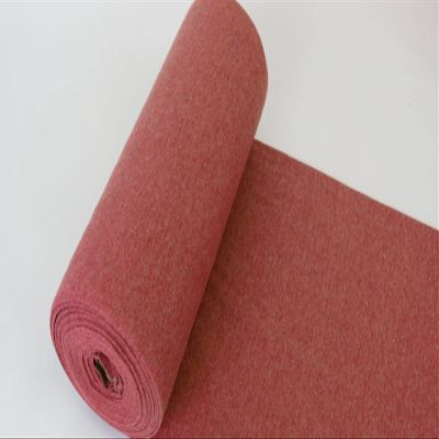 LUC Rib Knit Fabric by Stofftreff Santi, Red Melange 415, 35 cm Tube