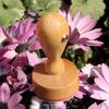 Personalized Round Wooden Address Stamp, 40 mm – Hummingbird view 3