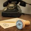 Personalized Round Wooden Address Stamp, 40 mm – Hummingbird view 4