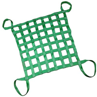 Pipi Zhu Polyester Lifting Nets, Flat Cargo Sling Net, Bungee Cargo Net, Green