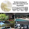 Polyester Sun Shade Sail 5.5 x 7.7 m, Pergola Canopy, Sand-Cream White view 4