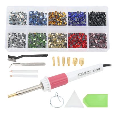 Hotfix Rhinestone Applicator Set, DIY Setter Tool Kit for Crafts, Leather, Clothing and Shoes, 110–240 V (#2)