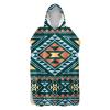 Chickwin Hooded Changing Robe, 3D Exotic Surf Poncho, Microfiber Beach Towel, Quick-Drying, Green Retro, 80 x 145 cm view 1