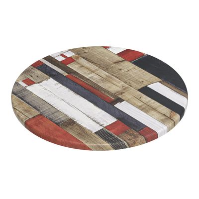 GGMMBEL WERZA | Werzalit Tabletop | Vintage Multicolor | 60 cm | Topalit Garden Tabletop | Perfect for Folding Garden Tables and Dining Tables | Waterproof | Restaurant, Café, Bar | Indoor and Outdoor