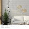 Restokki 3D Ginkgo Leaf Metal Wall Decor with Frame view 4