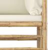 INLIFE 8-Piece Garden Lounge Set with Cream-White Cushions, Bamboo - 8219 view 3