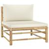 INLIFE 8-Piece Garden Lounge Set with Cream-White Cushions, Bamboo - 8219 view 4