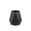 Forvega Flavi 54 Wide Garden Planter for Indoor and Outdoor Use, Geometric Design, Weather- and Damage-Resistant Polyethylene, 54 x 47 cm, Black, Without Stand view 1