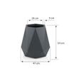 Forvega Flavi 54 Wide Garden Planter for Indoor and Outdoor Use, Geometric Design, Weather- and Damage-Resistant Polyethylene, 54 x 47 cm, Black, Without Stand view 3