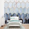 Self-Adhesive Photo Wallpaper, Gold Hexagons, 375 × 280 cm, Stencils view 1