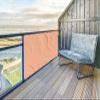 MuchoWow Balcony Privacy Screen, Privacy Mat, Balcony Banner Cover for Terrace or Balcony, Wind Protection, Opaque, Weatherproof, 300 x 120 cm, Apricot Pink Pastel, Solid Orange view 3