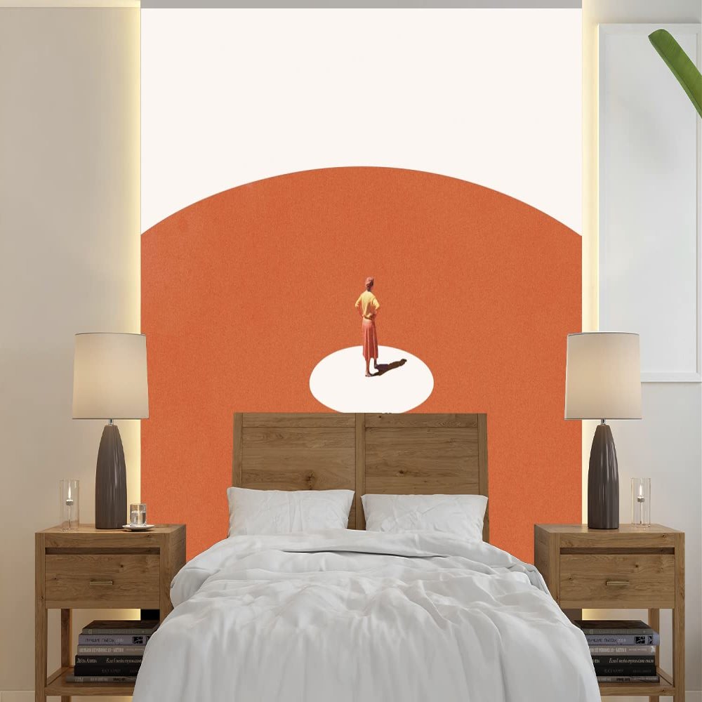 Self-Adhesive Wallpaper Wall Mural Man, Vintage, Circle, 240 x 240 cm