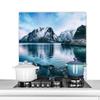 MuchoWow Kitchen Splashback Aluminum Poster, Water - Mountains - Nature, 80 x 55 cm view 1