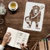 FINGERINSPIRE Banksy Chimpanzee Stencil, 29.7 x 21 cm, Reusable Orangutan Pattern view 3