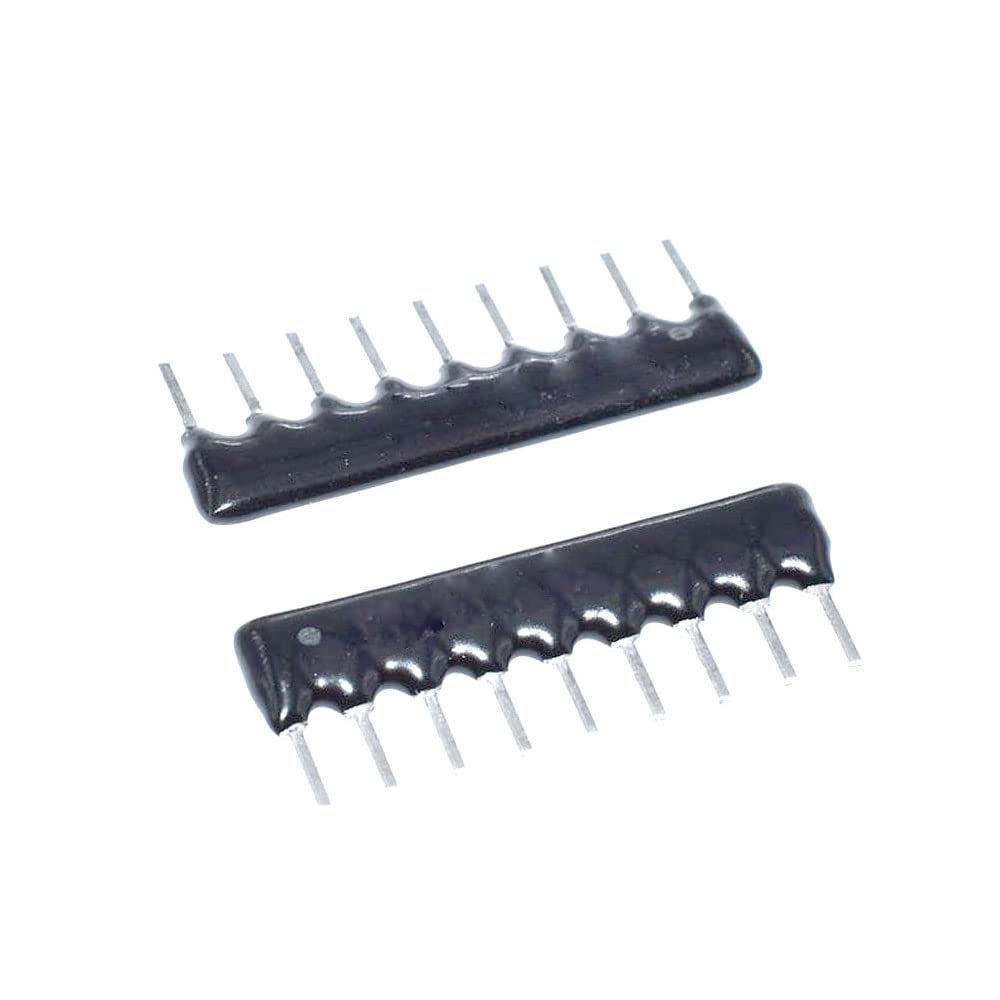 10pcs 9-Pin DIP Resistor Network Array, 1.2KΩ