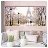 Tower Landscape Abstract Canvas Poster Print Wall Art for Living Room, Romantic Paris City Couple with Eiffel Tower (Color: 1937-01, Size: 60 x 120 cm, No Frame) view 3
