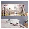 Tower Landscape Abstract Canvas Poster Print Wall Art for Living Room, Romantic Paris City Couple with Eiffel Tower (Color: 1937-01, Size: 60 x 120 cm, No Frame) view 4